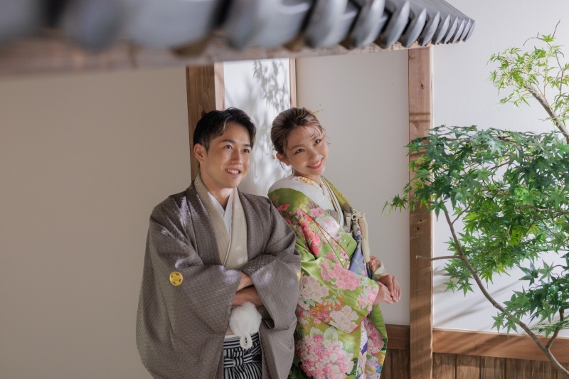 【本格和装和室付きスタジオ】屋内庭園スタジオプラン*データ150カット美肌補正付き