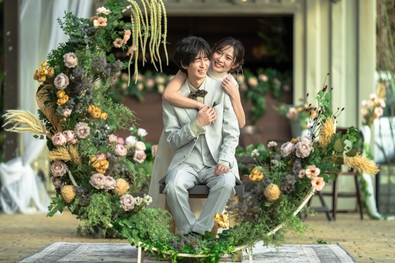 私服撮影など選べる特典付き！！【宇都宮限定】ガーデンロケーションプラン＊データ150カット美肌小顔スタイルアップ補正付き＊