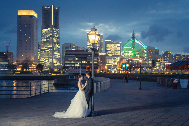 【プレミアム1DAY】ドレス2着付みなとみらいの街並み開港記念館を巡るロケフォト