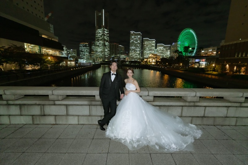 capryフォトウェディング横浜（キャプリィフォトウェディング横浜）_夜景で撮影できる
