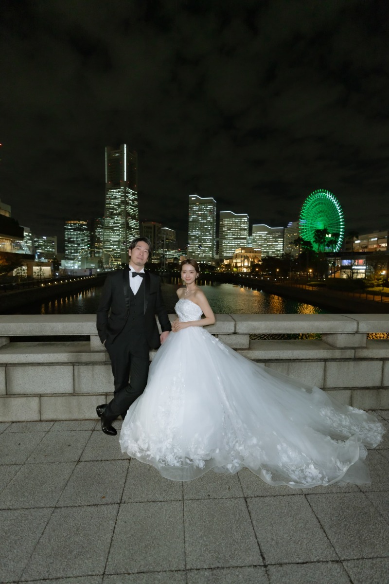 capryフォトウェディング横浜（キャプリィフォトウェディング横浜）_夜景で撮影できる