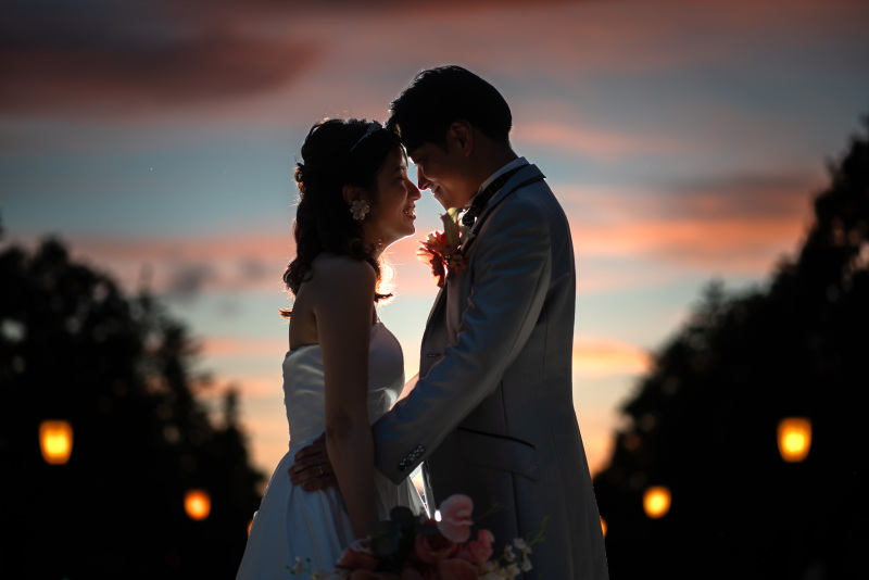 おふたりの影が重なり合い・・・