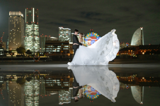 【スタジオ&ロケーション】ドレス2着付き&撮影地が選べる！YOKOHAMA☆NIGHT撮影コミコミ80カットプラン