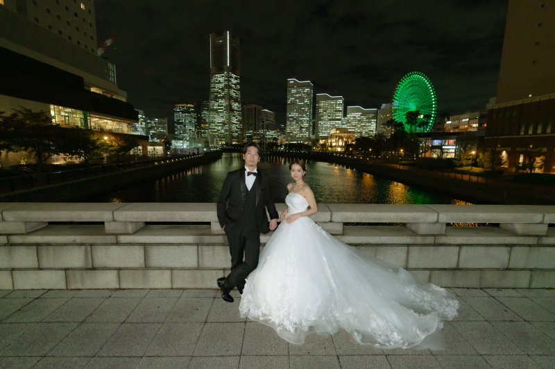 【追加料金一切不要！】撮影地が選べる！YOKOHAMA☆NIGHT撮影コミコミ60カットプラン：衣裳・ヘアメイク・データ付