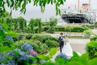《山下公園でのロケーション撮影》オリジナルドレスが選び放題◉110カット 140,250円　申請料込み