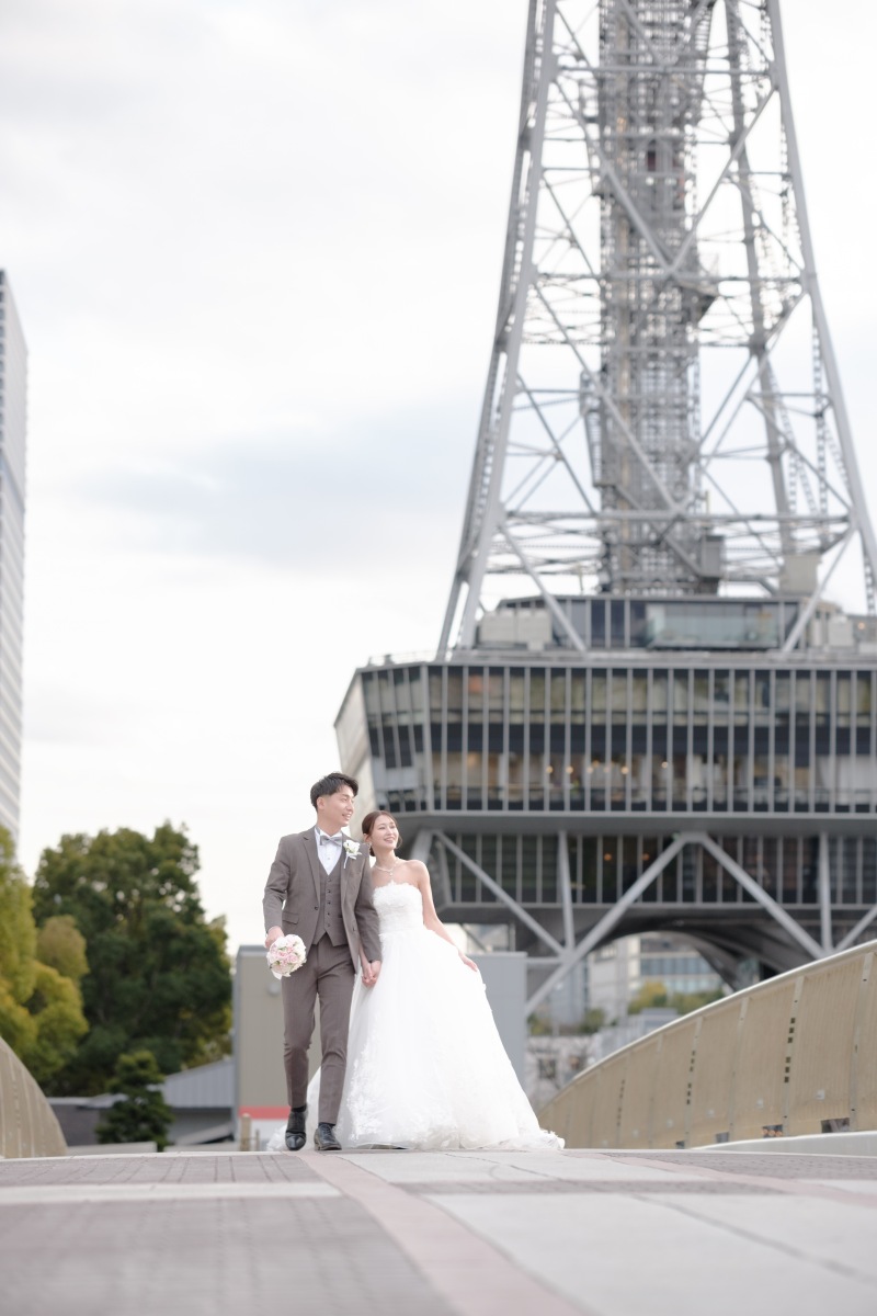 テレビ塔を生かして縦のショットもお撮りします