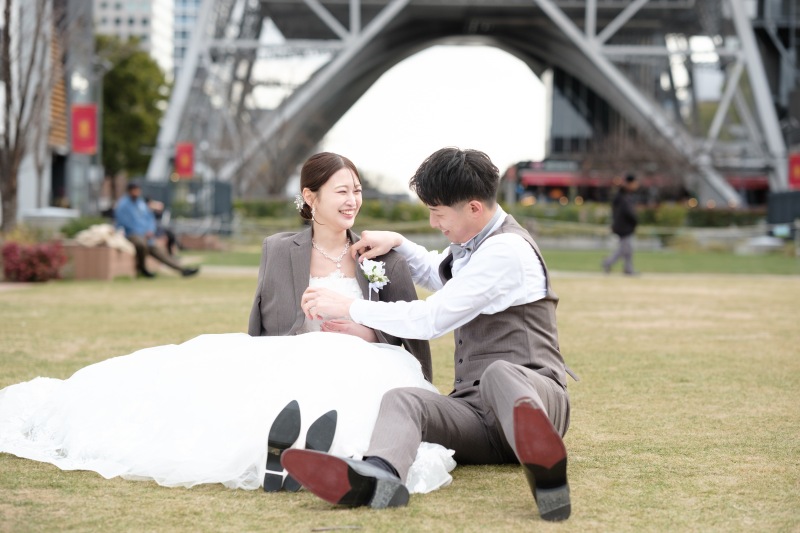 少し肌寒くなってきたのでジャケットをご新婦様に♪