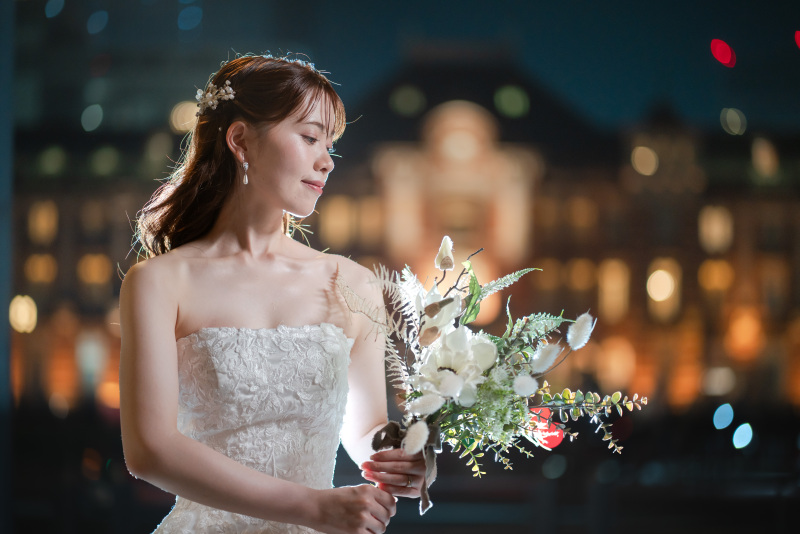 【久屋大通周辺ナイトロケーションフォト】専任アテンドの同行で撮影中も安心のサポート！《追加料金なしで全ての衣裳から選び放題》