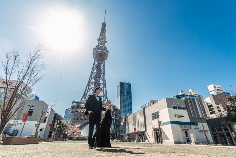 【久屋大通周遊ロケーションフォトプラン】専任アテンドの同行で撮影中も安心のサポート！《追加料金なしで全ての衣裳から選び放題》