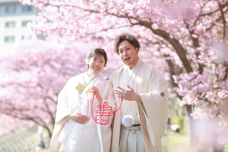 2/14撮影開始！今年も登場！　国内外から予約殺到！　2026年【河津桜フォトウェディング】