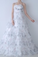 CD_012 フラワープリントAラインドレス