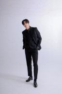 黒タキシード&times;黒ネクタイ