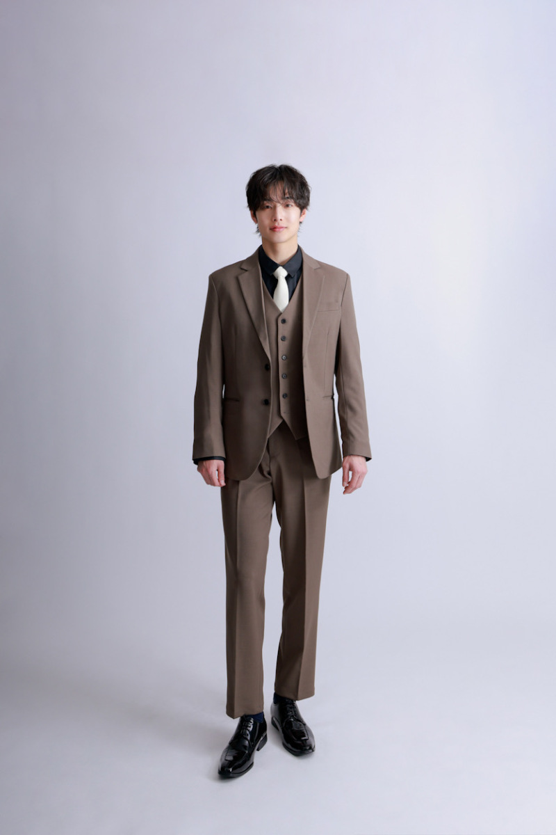 ブラウン&times;ベージュネクタイ