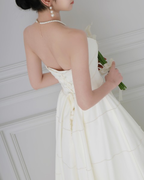 WD_011 アーティドパールチューブトップドレス
