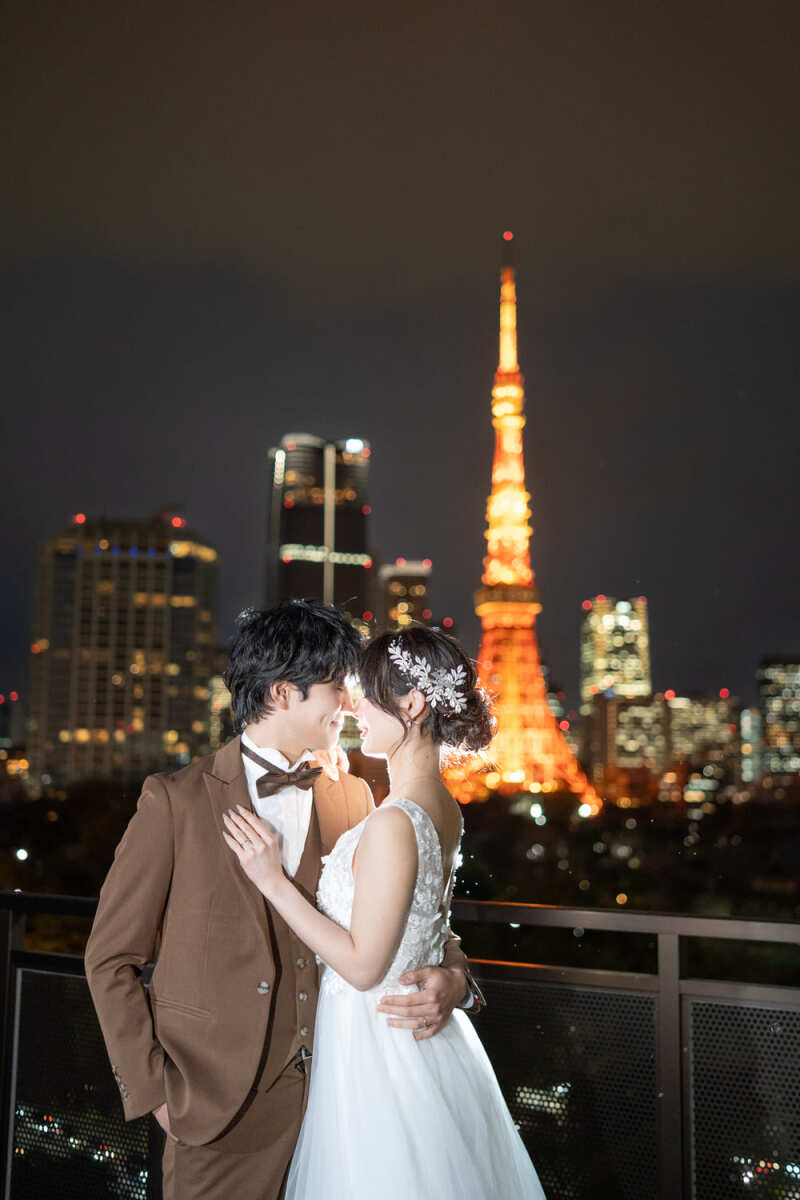 東京タワーを背景にここでしか撮れない1枚を