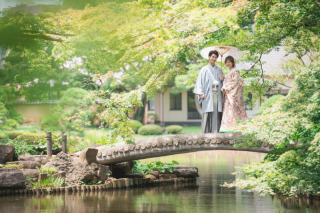 【肥後細川庭園】秋のロケ撮影は夏に予約がお得！早割適用でお得なロケーション撮影