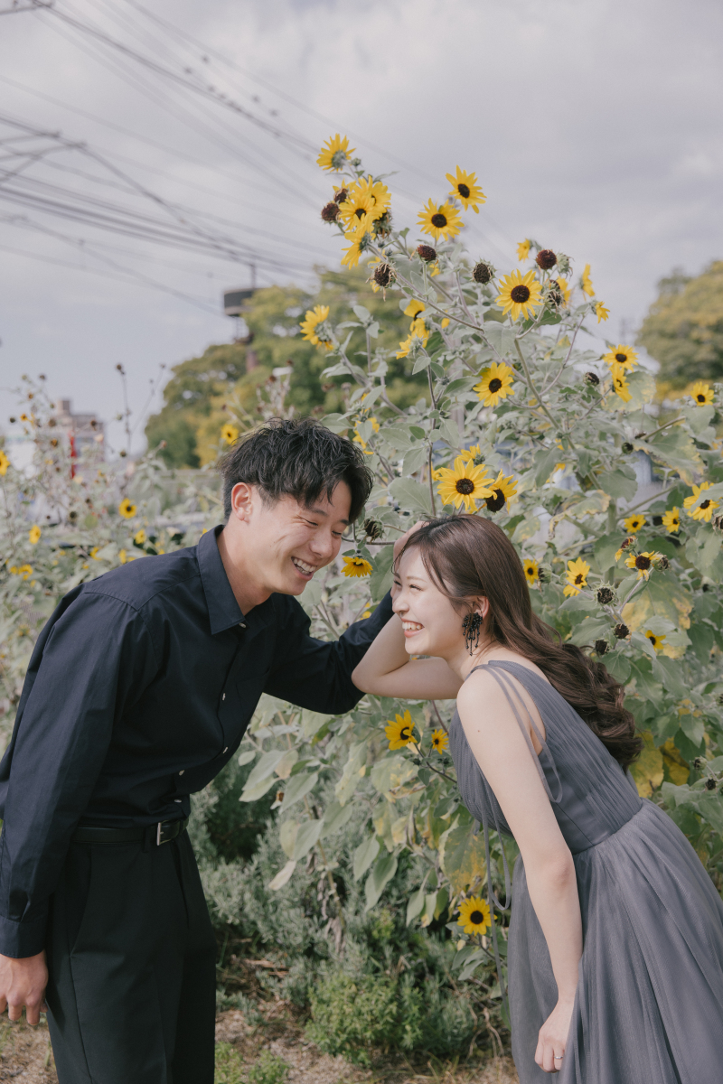 向日葵畑で、夏を感じる一枚