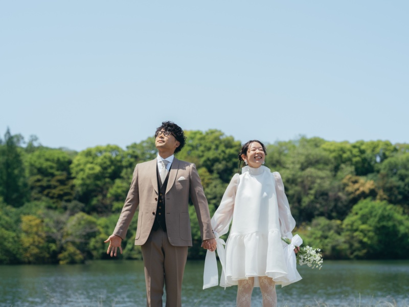 湖畔で風を感じて、撮影スタート