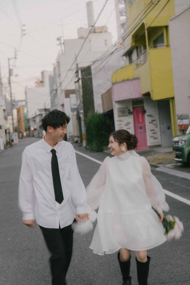 自然いっぱいの公園フォト＋おしゃれな街並みフォト【洋装2着】