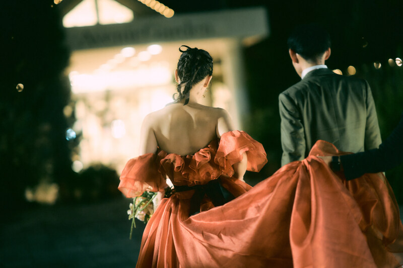 【5月までの撮影限定＊一部土日祝OK】トワイライトフォト＊まるで映画のワンシーン◇ガーデンで楽しむデザート付◇ドレス1着撮影