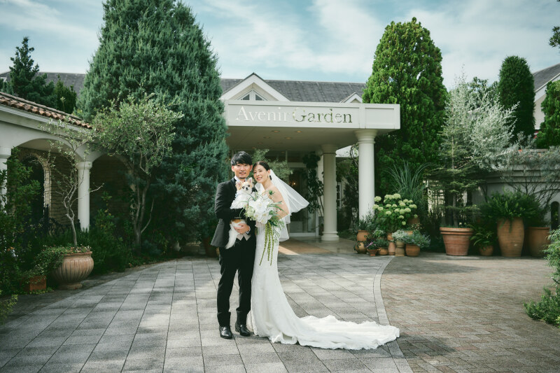 大切なペットも一緒に【4月までの撮影限定＊一部土日OK】ガーデンで楽しむ桜デザート付◇ドレス1着撮影