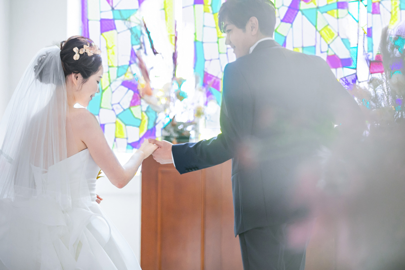 型物撮影【チャペルフォト＊データ5カットのみ納品】ステンドグラス煌めく白亜のチャペル撮影プラン