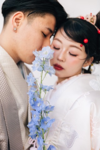 お花装飾あり【和装&times;スタジオプラン】世界で活躍中のフローリストによる空間装飾付撮影プラン