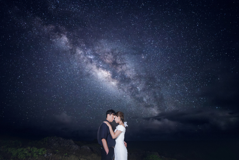 星空ウェディングフォト１５カット保証