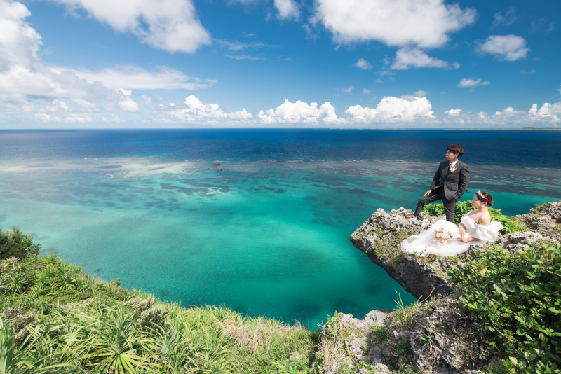 宮古ブルーが広がる崖☆3時間程度の２ヶ所撮影プラン☆１５０カット保証 ドローン撮影付き