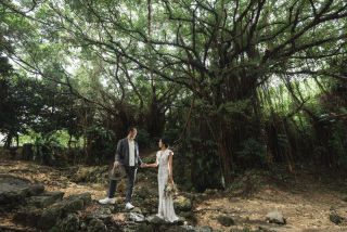 【3月~6月撮影限定】大迫力のガジュマルバック☆3時間程度の2ヶ所フォト&ムービープラン☆150カット保証 ドローン撮影付き