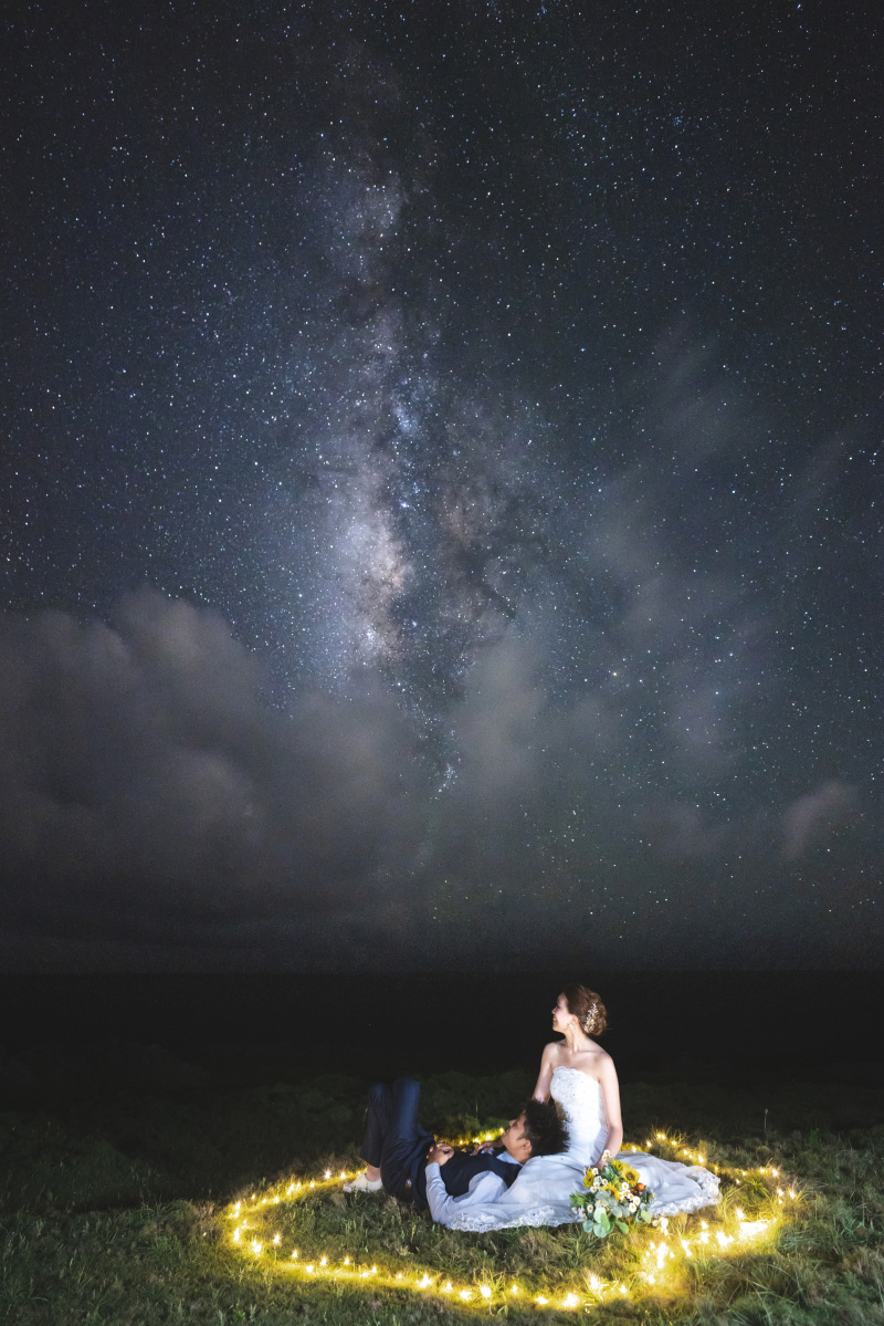 星空ウェディングフォト１５カット保証