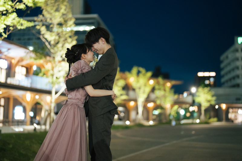 N wedding hiroshima_夜景で撮影できる