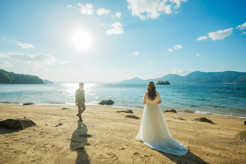 N wedding hiroshima_海で撮影できる