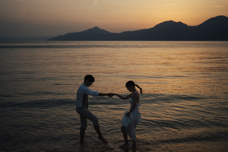 N wedding hiroshima_海で撮影できる