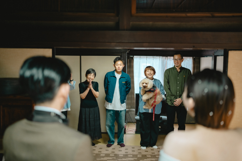 ご実家で、家族に晴れ姿を見てもらう