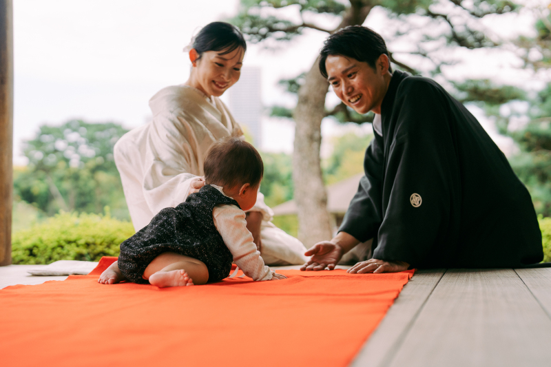 N wedding hiroshima_庭園で撮影できる
