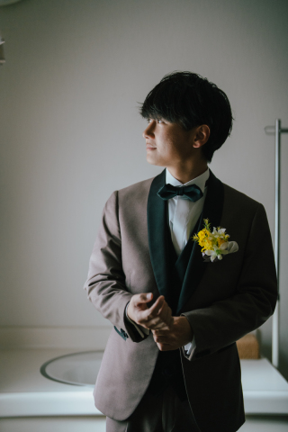 ご結婚式当日タキシードレンタル