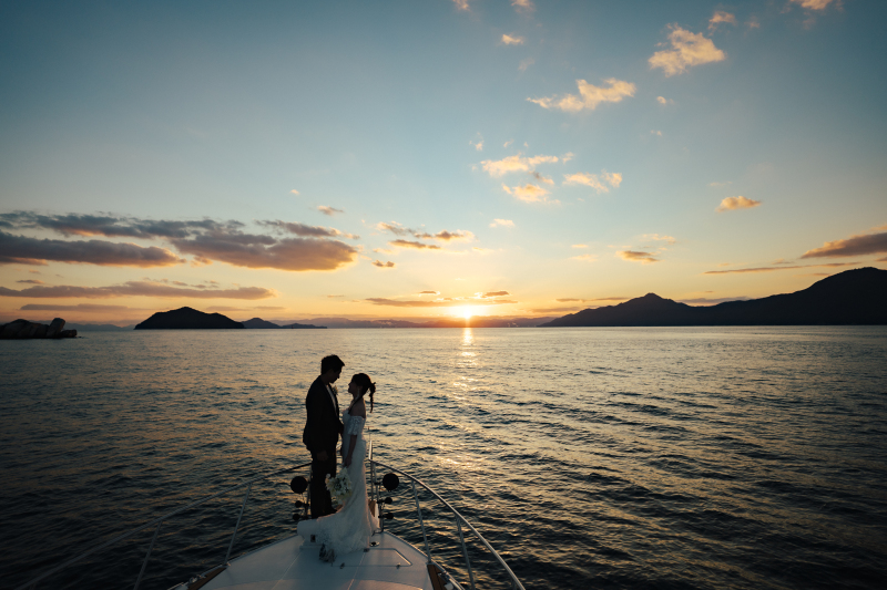 【先着5組限定価格！】瀬戸内海クルーズ撮影Plan｜ドレス1点｜オープニングムービー撮影付き｜ウェルカムボードプレゼント！