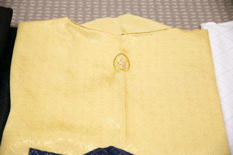 紋付羽織セット　黄なり