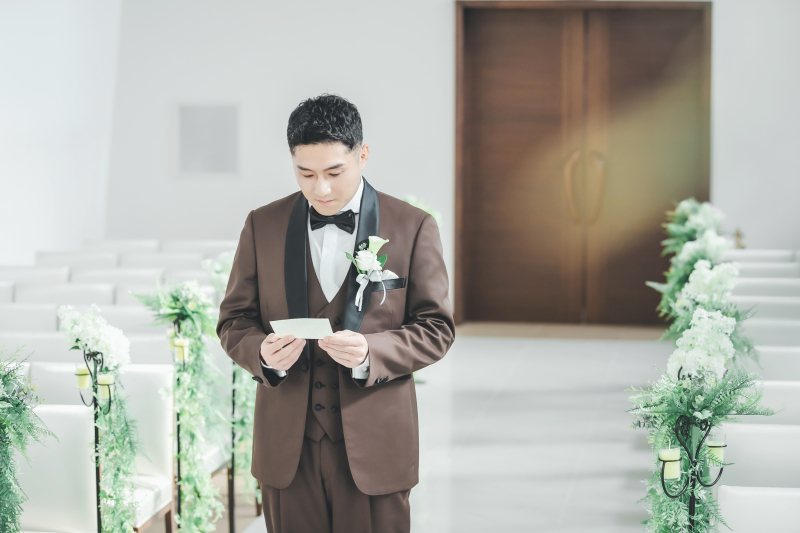 新婦様から新郎様へサプライズのお手紙