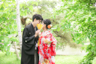 写真ミヤガワ Photo Studio WeddinGraphy 軽井沢_和装&times;ロケーション