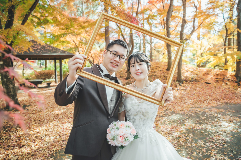 ☆早割☆洋装2着☆結婚式場&rarr;軽井沢ロケーション秋のフォトウェディング特別プラン【&yen;384,780&rarr;&yen;297,000】