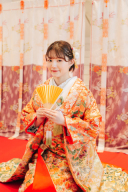 色打掛（赤&times;金）