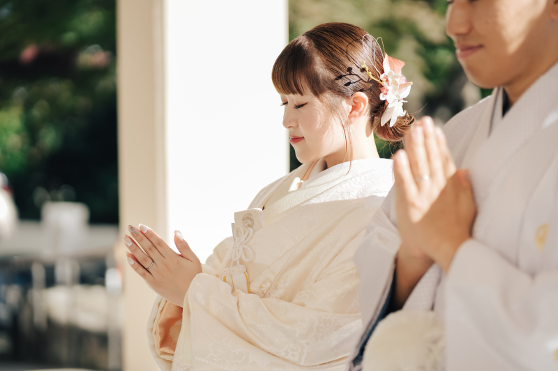 お参りから撮影スタート♪