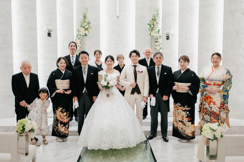 家族で過ごしたフォトウェディング（チャペル撮影＋会食）