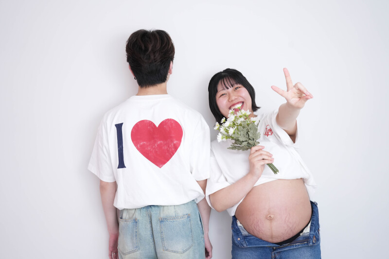 Tシャツ&デニムでカジュアルに