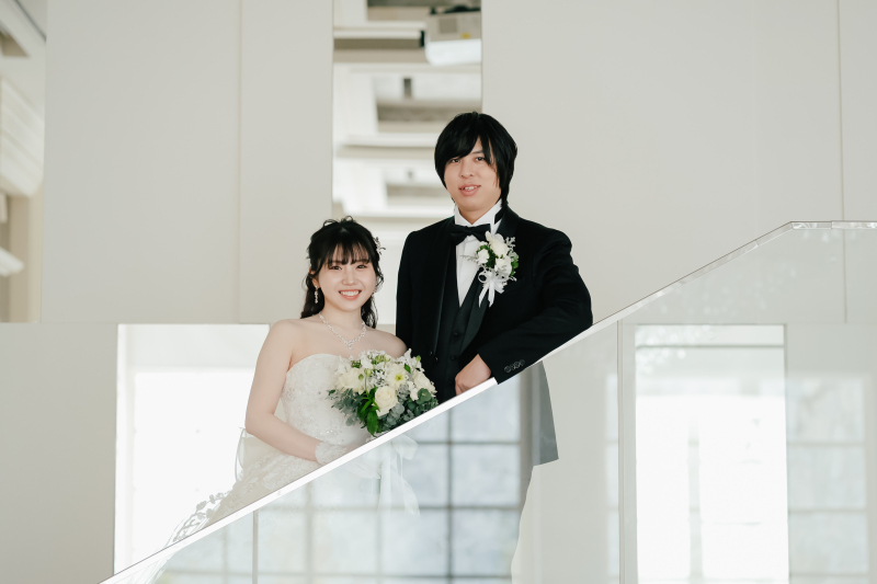 披露宴会場で撮影