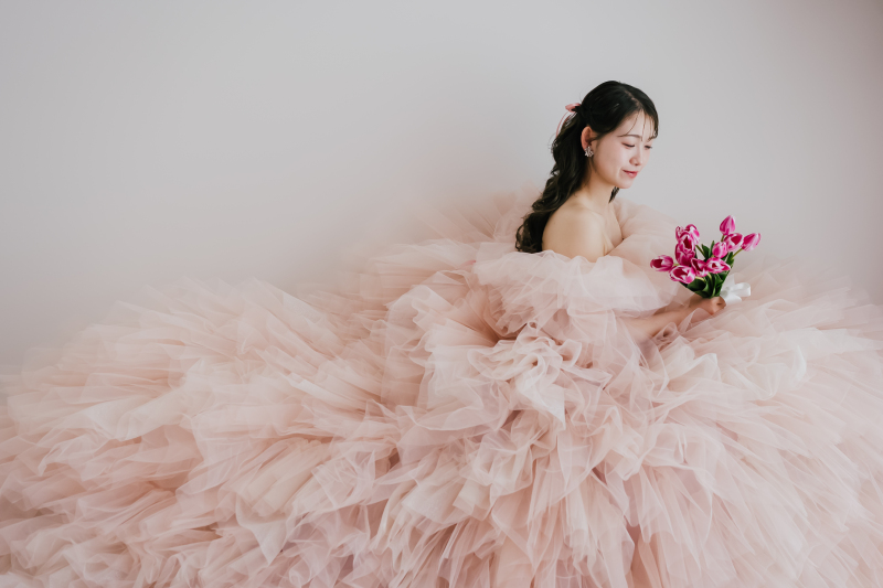 ふわふわドレスで