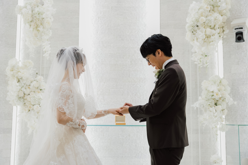 結婚式のようなお写真も