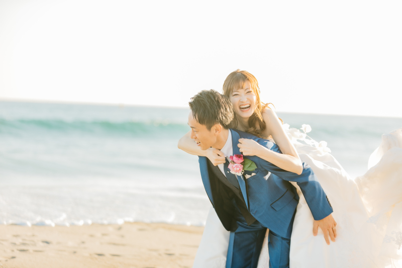 伊古部海岸で撮影ができるロケフォトプラン【ドレス差額なし】150着以上から選べるドレス